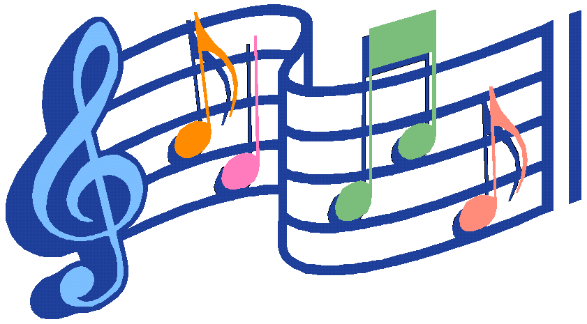 Colorful Music Staff Clipart - Free Clipart Images