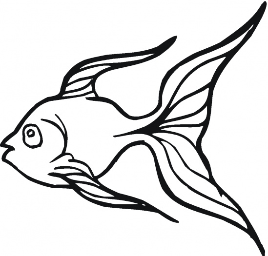 Goldfish Coloring Page Simple - Free Clipart Images