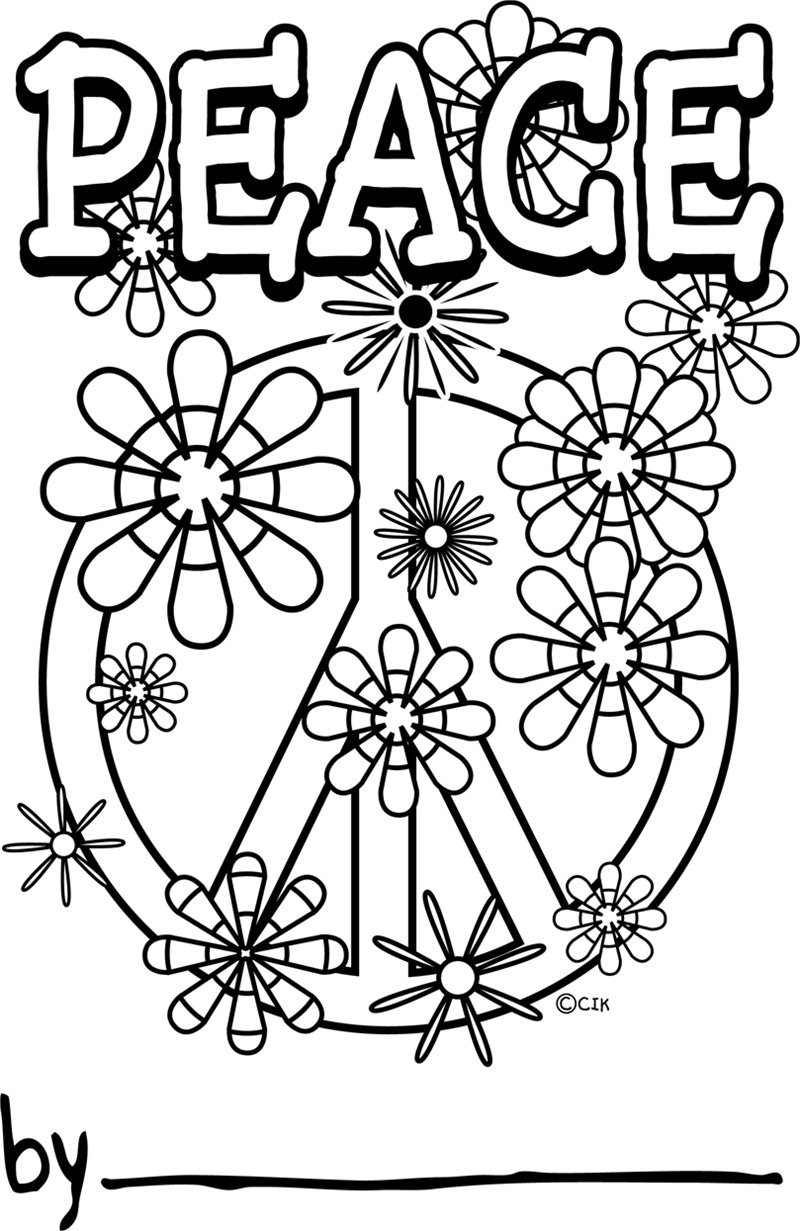 Hippie Art Coloring Pages Sketch Coloring Page