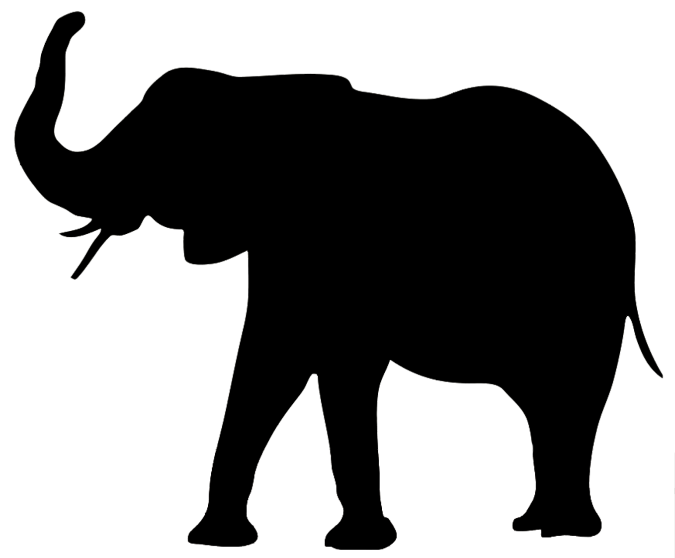 African elephant clipart silhouette