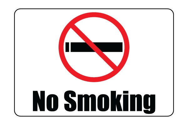 Signs, Smoking and No smoking