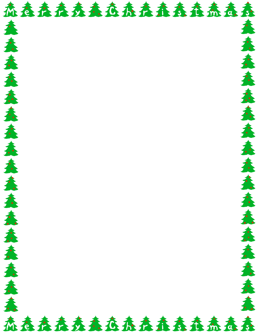 Free Family Christmas Tree Clip Art Borders | School Clipart