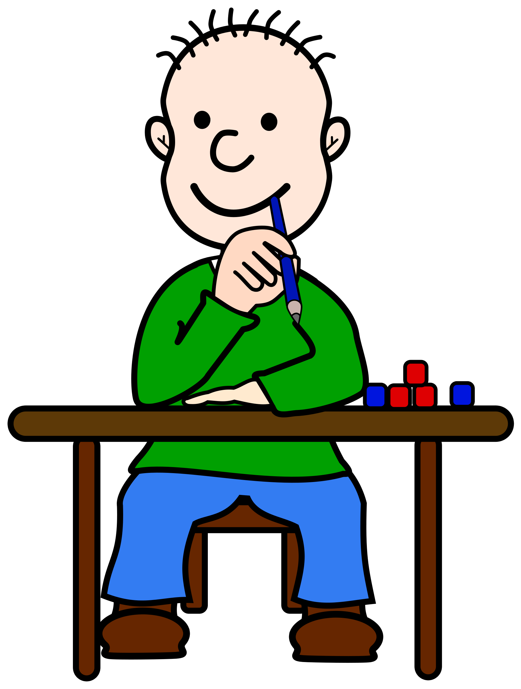 Boy Thinking Clipart - Free Clipart Images