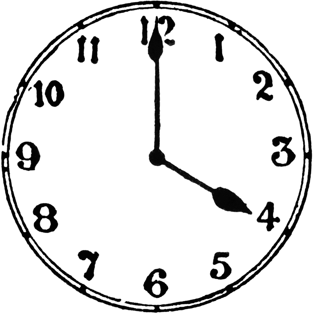 Clock 12 Clipart