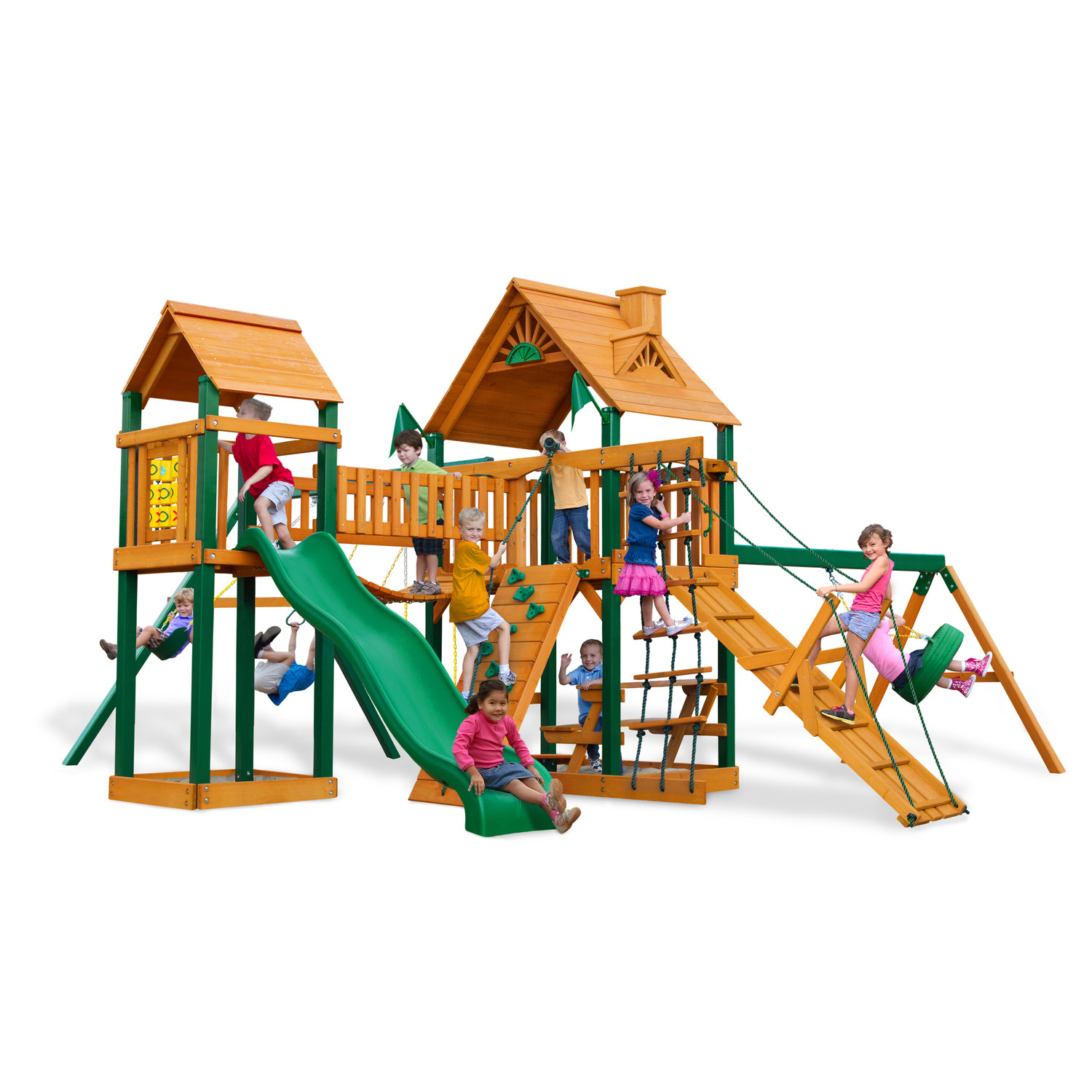 Furniture Cool Great Skye Gorilla Swing Sets With Tube Slide And