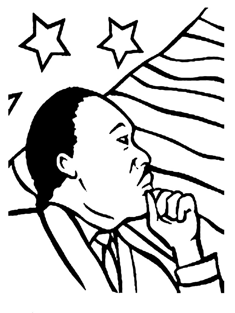 Martin luther king jr day clipart black and white - ClipartFox