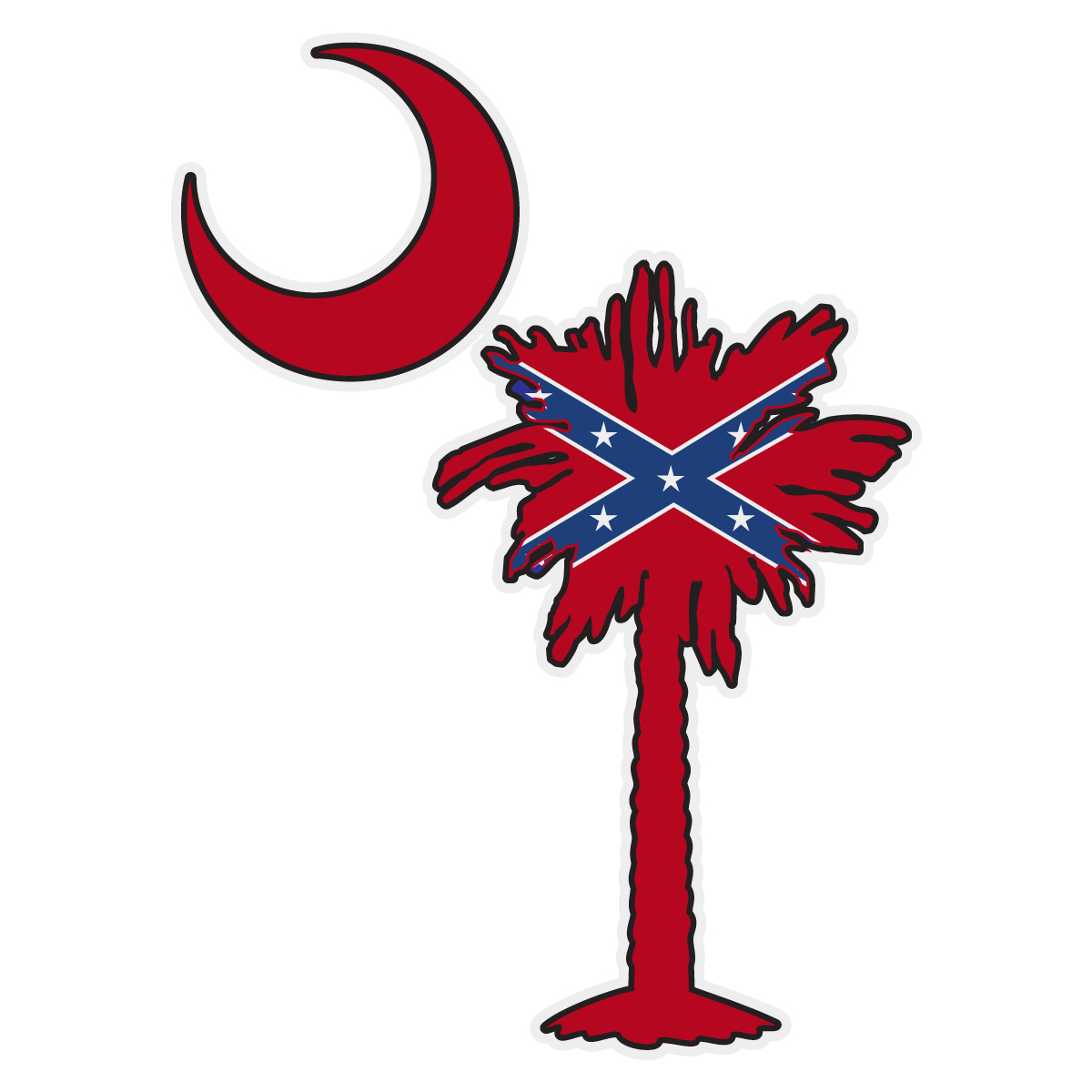 Collection 101+ Pictures Palm Tree And Crescent Moon Flag Latest