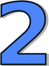 Blue number sign clipart