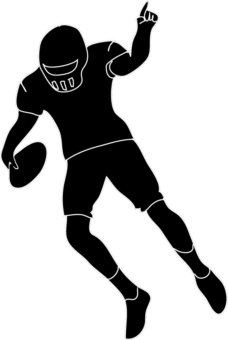 Football player clip art at vector clip art image - Clipartix