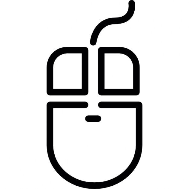 Computer clicker with wire outline Icons | Free Download