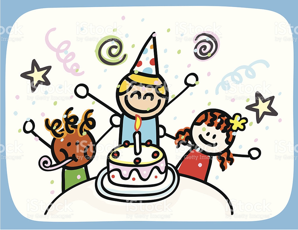 Children Birthday Party Cartoon stock vector art 121711464 | iStock