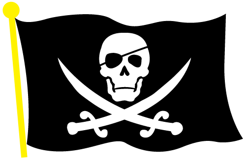 Pirate Clip Art Black Skull And Crossed Bones