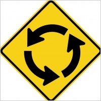 Road Intersection Sign clip art Vector clip art - Free vector for ...
