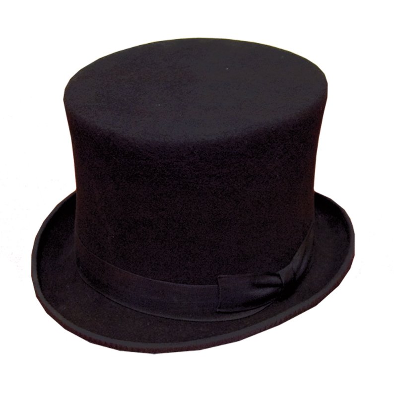 E16/59 - black felt top hat 59cm - SSP Hats