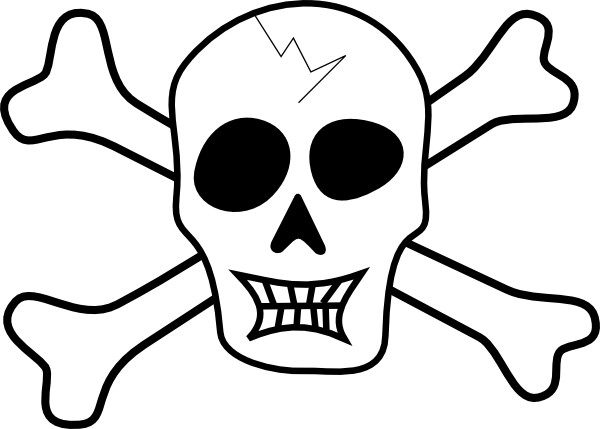 Pirate Skull And Bones clip art Free Vector