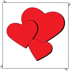 Hearts Clipart Image - Valentine's Hearts Cutout