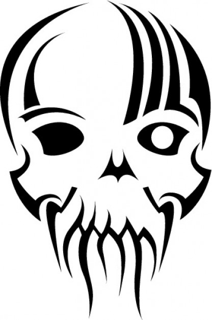Tribal mask skull vector clip art | Download free Vector