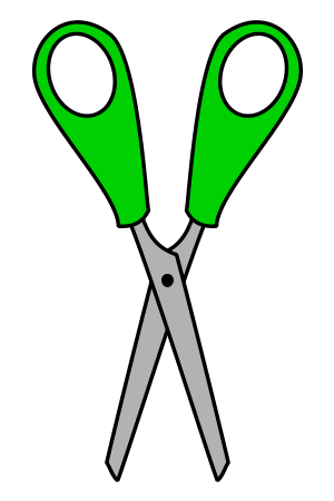 Drawing cartoon scissors