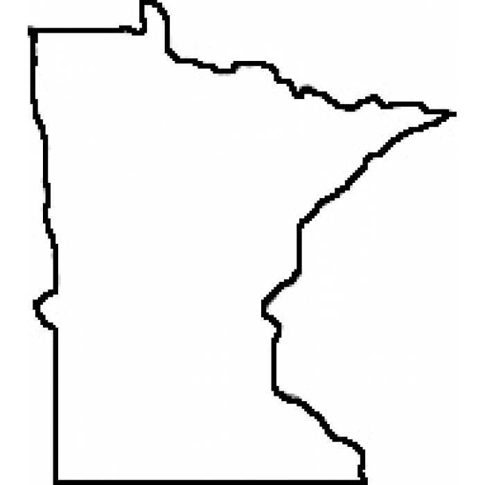 Teacher State of Minnesota Outline Map Rubber Stamp