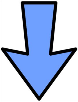 Free arrow-blue-outline-down Clipart - Free Clipart Graphics ...