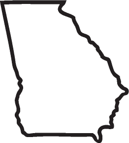 Georgia State Outline (GA1) : Eyecandy Decals Wholesale, Made in ...