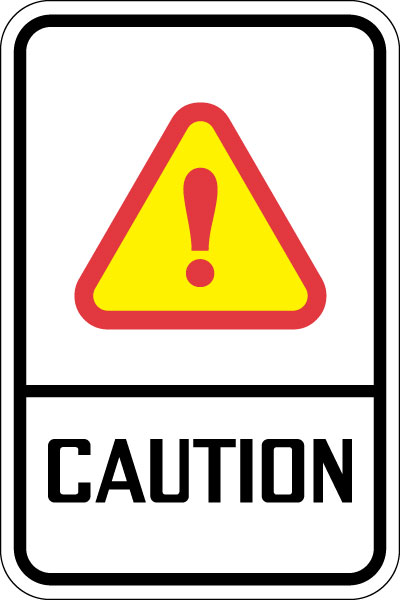 Trail and Boundary Sign - Caution with Symbol | Stonehouse Signs