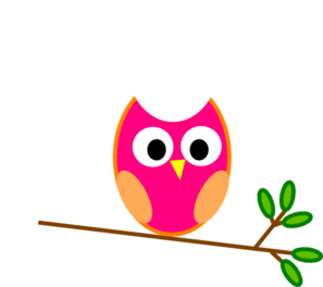 Pink Owl clip art - vector clip art online, royalty free & public ...