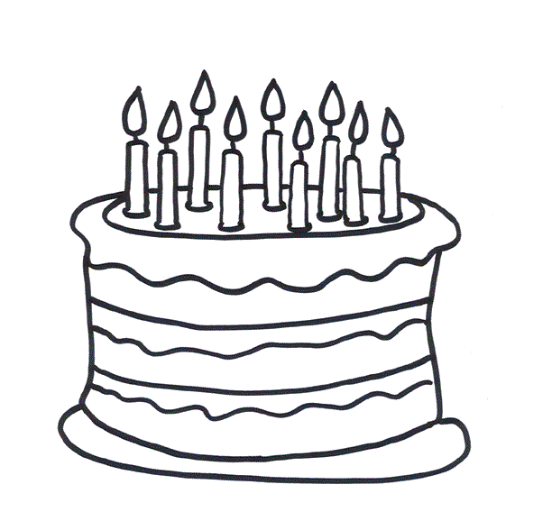 30th birthday cake Colouring Pages