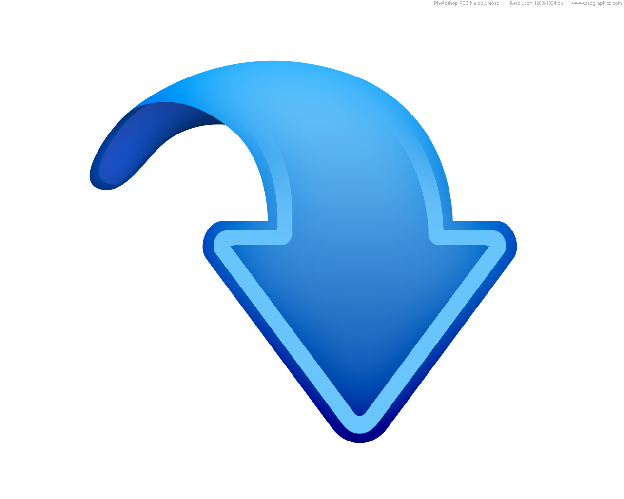 Up, down, left and right arrows, blue web icons | PSDGraphics