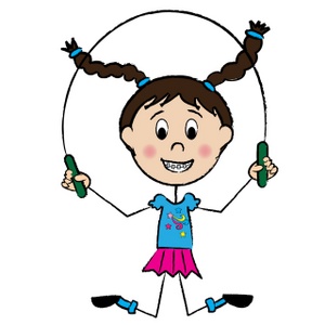Girl With Rope Clipart
