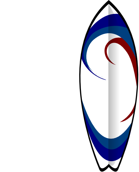 Cartoon Surfboard Clipart