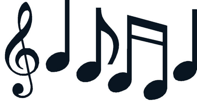 Music notes symbols clip art