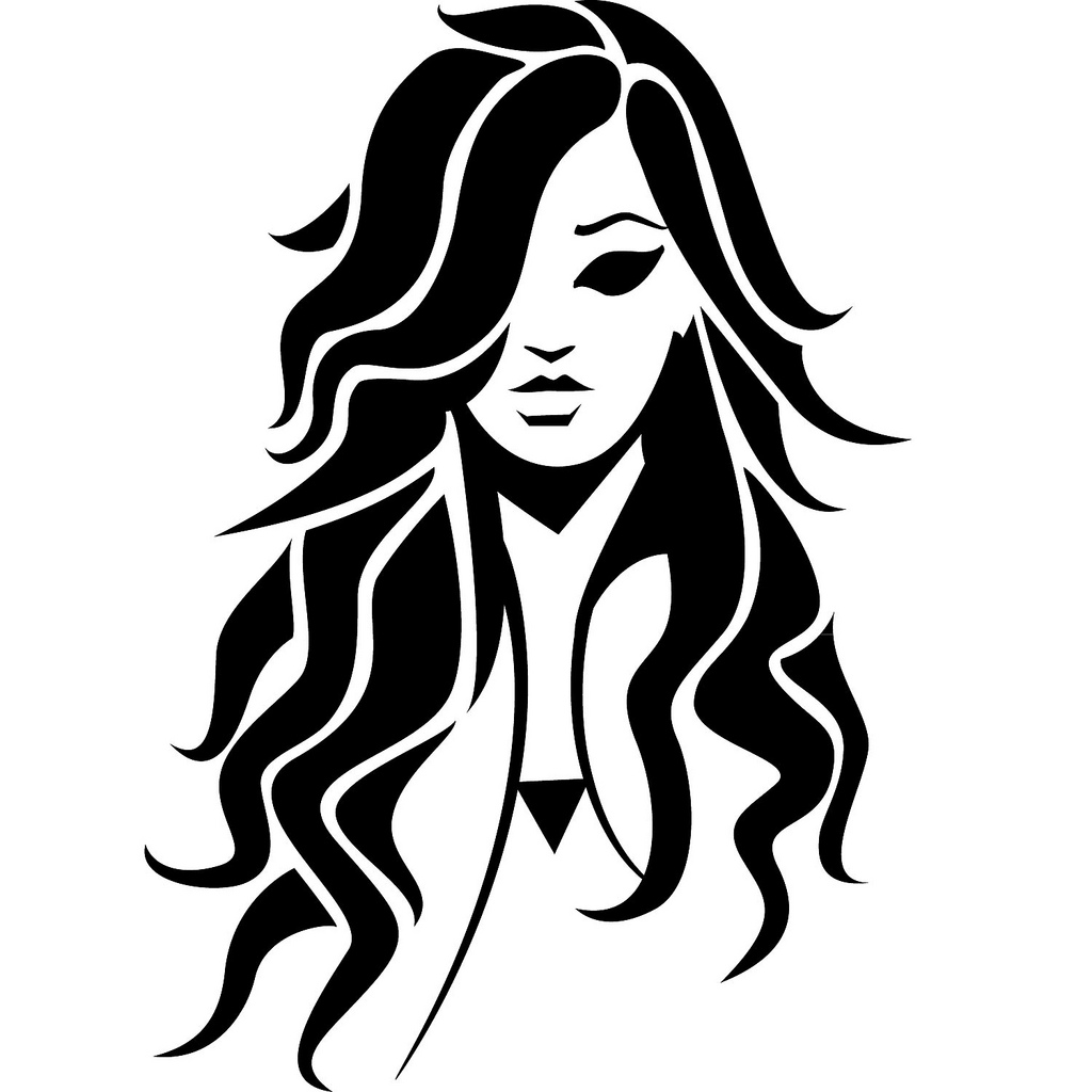 Girl With Black Hair Vector Image | Flickr - Photo Sharing!