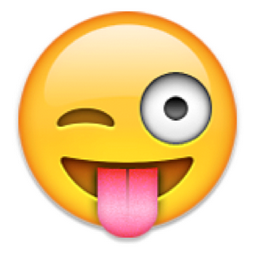 ð??? Face with Stuck-Out Tongue and Winking Eye Emoji (U+1F61C/U+E105)