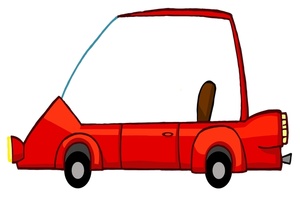 Car Clipart Image - Red Cartoon Car Drawing