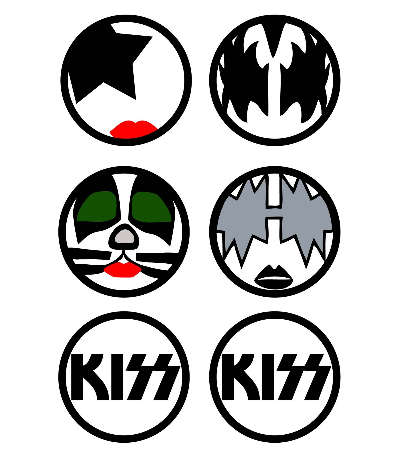 Kiss rock band clipart