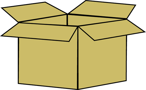 Circle cardboard box clipart
