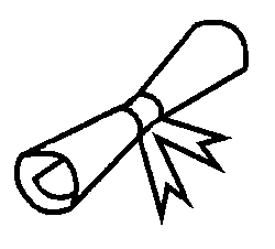 Rolled diploma clipart