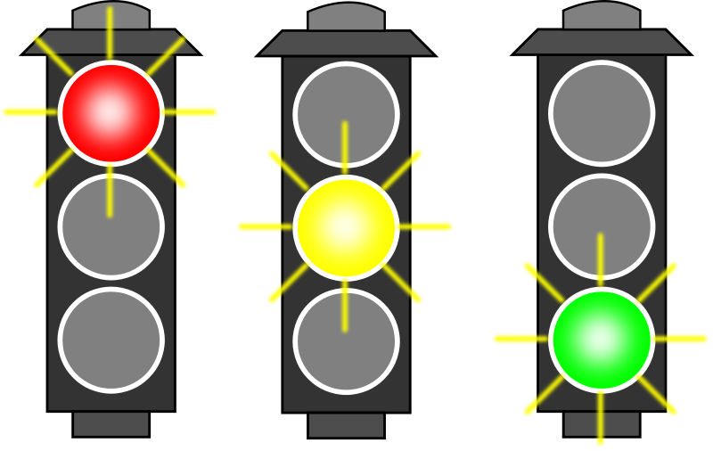 Yellow stop light clipart
