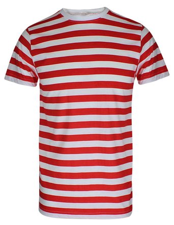 MEN'S BOYS RED & WHITE STRIPED STRIPE T-SHIRT BLUE BLACK STRIPE ...