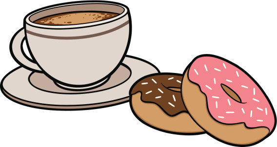 clipart coffee and doughnuts - photo #7