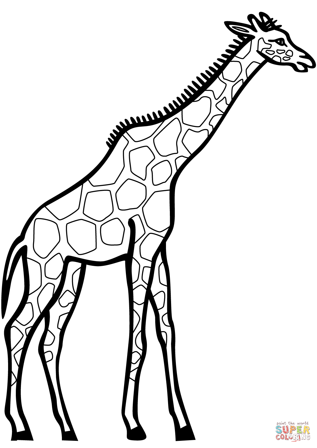 Giraffe coloring page | Free Printable Coloring Pages