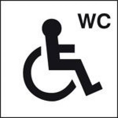Disabled Toilet Sign Rigid Plastic 200 x 200mm (7026) : Safety ...