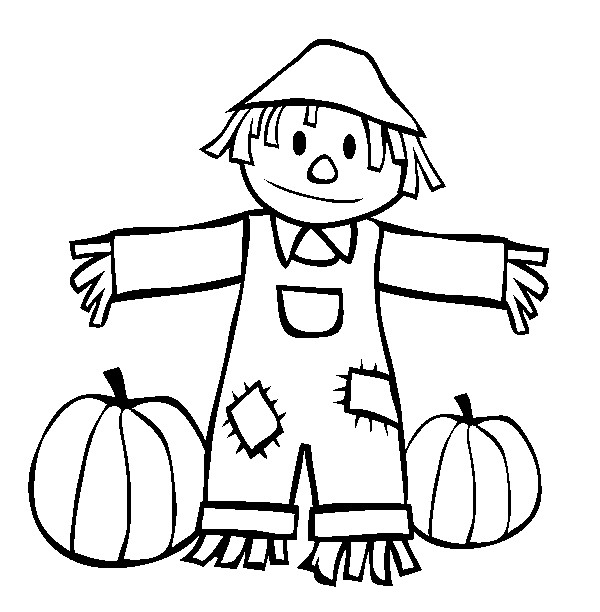 Scarecrow Coloring Pages For Kids - CartoonRocks.com