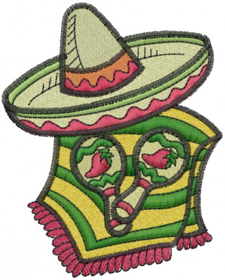 Machine Embroidery Designs Embroidery Design: Mexican Sombrero ...