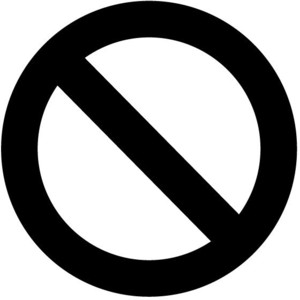 No No Circle Stop Cross Out Sign Logo Vinyl Decal Sticker Ch ...