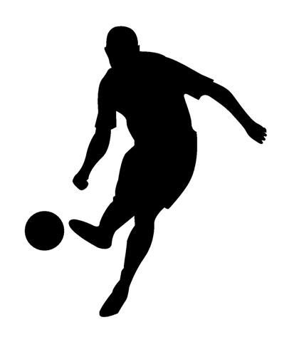 Soccer Player Silhouette 3 Decal Sticker
