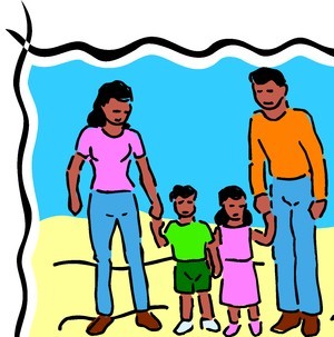 Spending time with family clipart