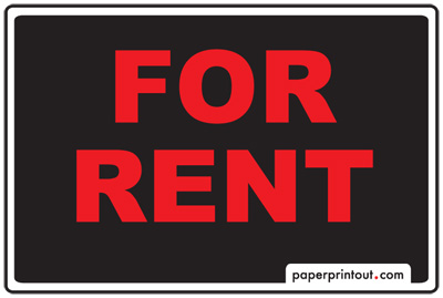 For Rent Signs - For Rent by Owner Sign