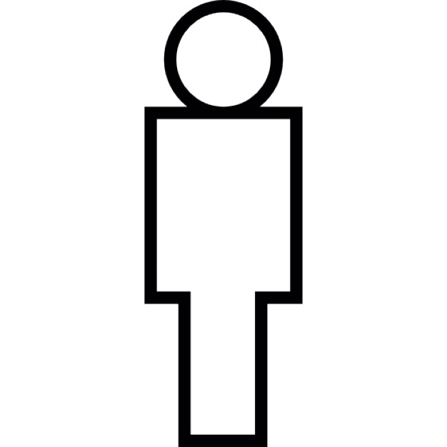 Person, standing, full body outline, IOS 7 interface symbol Icons ...